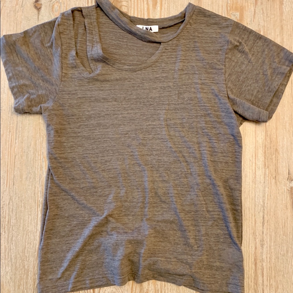 Tan cutout Tee